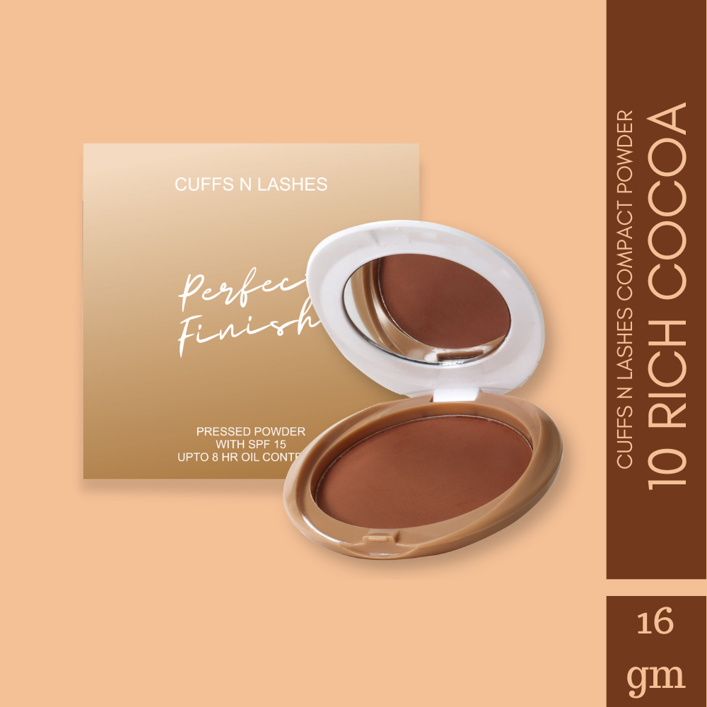 Cuffs N Lashes Perfect Finish Pressed Powder Compact with SPF 15