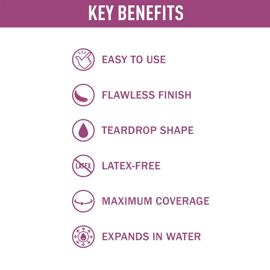 Cuffs N Lashes Mini Puff Makeup Blender/Sponge Set of 4