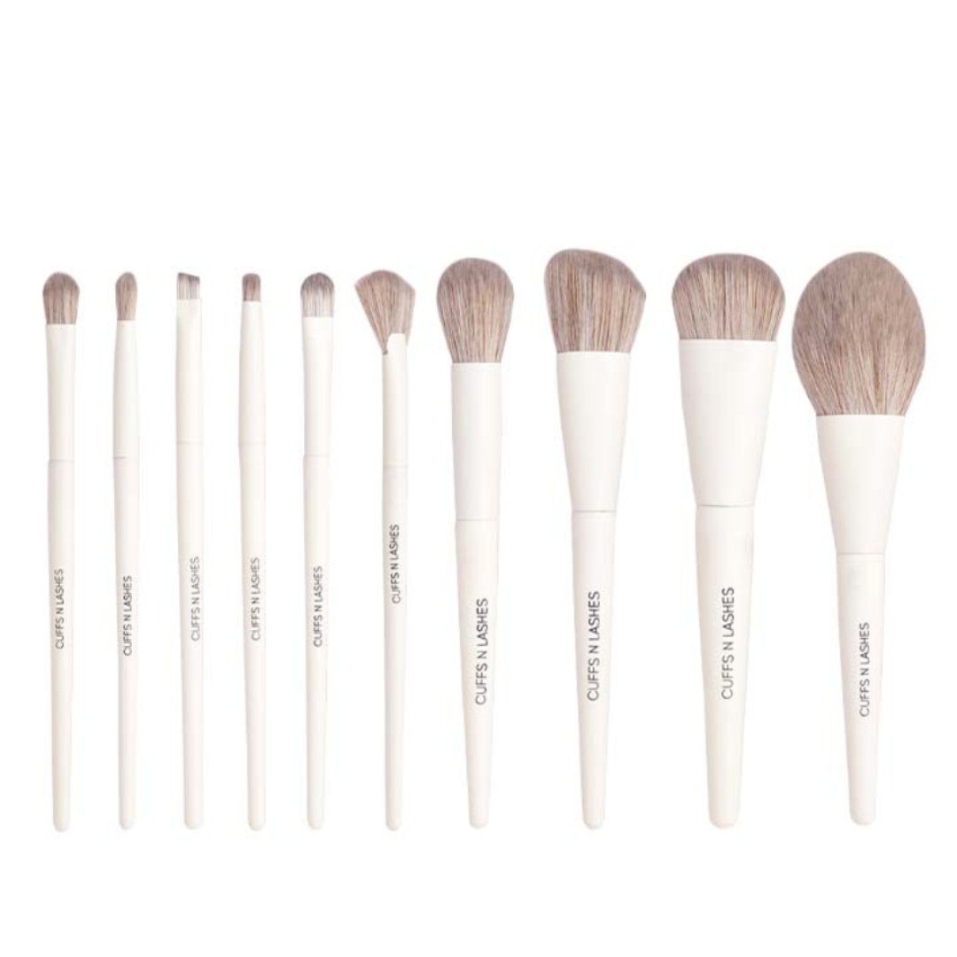 Cuffs N Lashes Pro Makeup Brush Set of 10