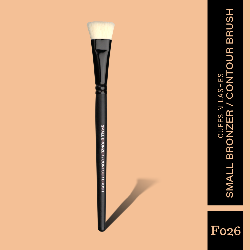 Cuffs N Lashes Makeup Brushes, F026 SMALL BRONZER/CONTOUR BRUSH