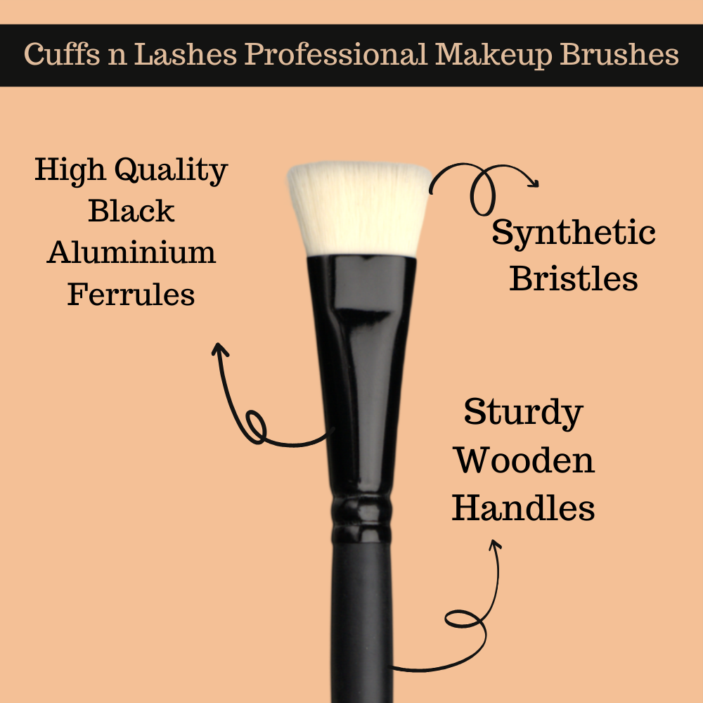 Cuffs N Lashes Makeup Brushes, F026 SMALL BRONZER/CONTOUR BRUSH