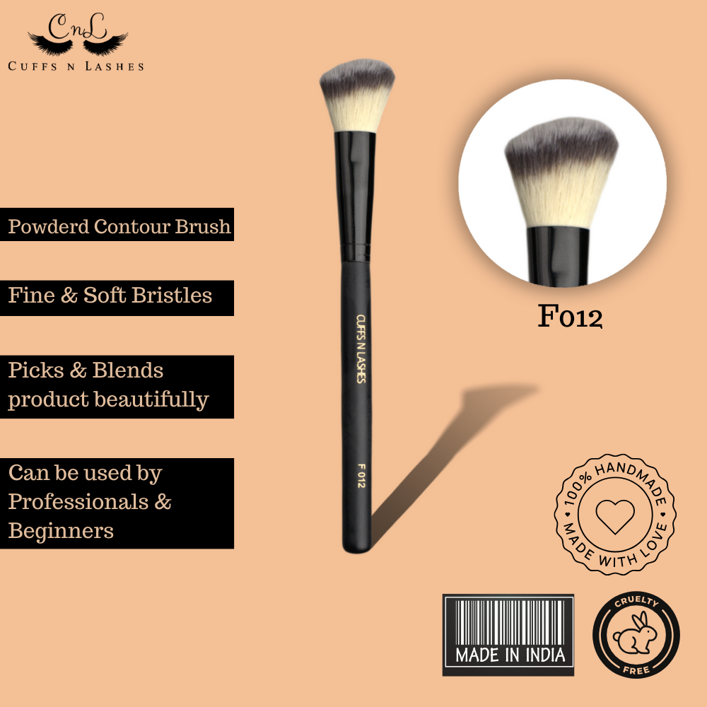 Cuffs N Lashes Makeup Brushes, F012 Contour Brush