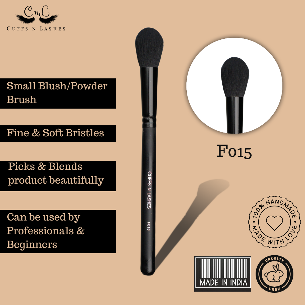 Cuffs N Lashes Makeup Brushes, F015 Small Blush/powder Brush