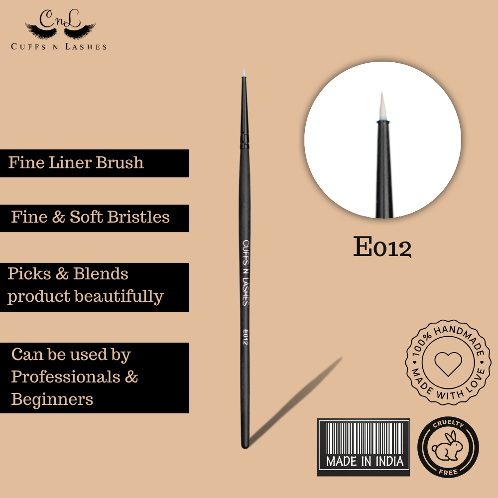 Cuffs N Lashes makeup Brush , E012 Fine Liner Brush