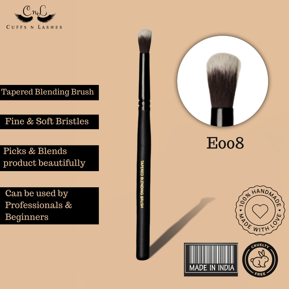 Cuffsnlashes Makeup Brushes E008 Tapered Blending Brush