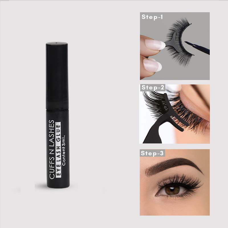 Cuffs N Lashes Eyelash Glue 3 ml Black