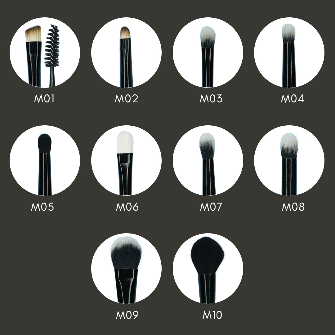 Cuffs N Lashes Mini Makeup Brushes Set Of 10