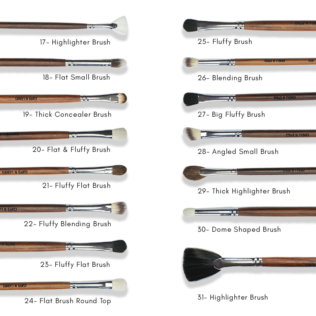 Cuffs N Lashes Brushes Set Of 44 (With Holder)