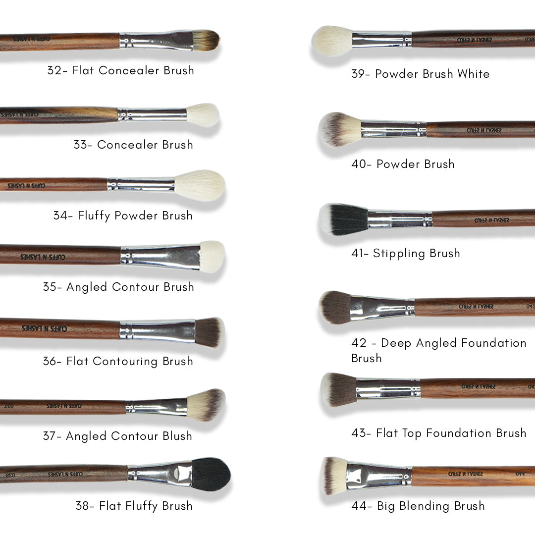 Cuffs N Lashes Brushes Set Of 44 (With Holder)