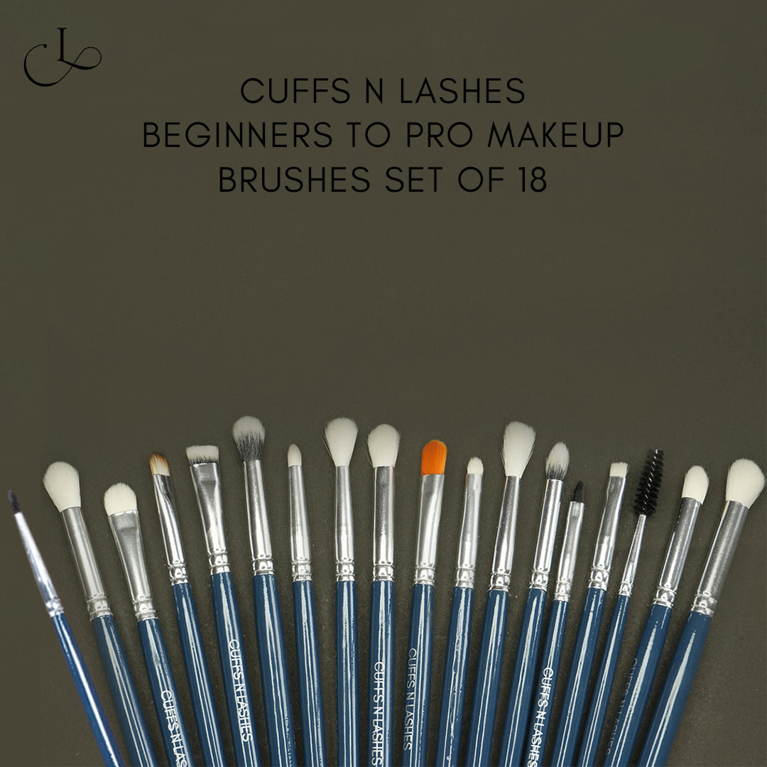 Cuffs N Lashes, The ULTIMATE Eye Brush set, Set of 18