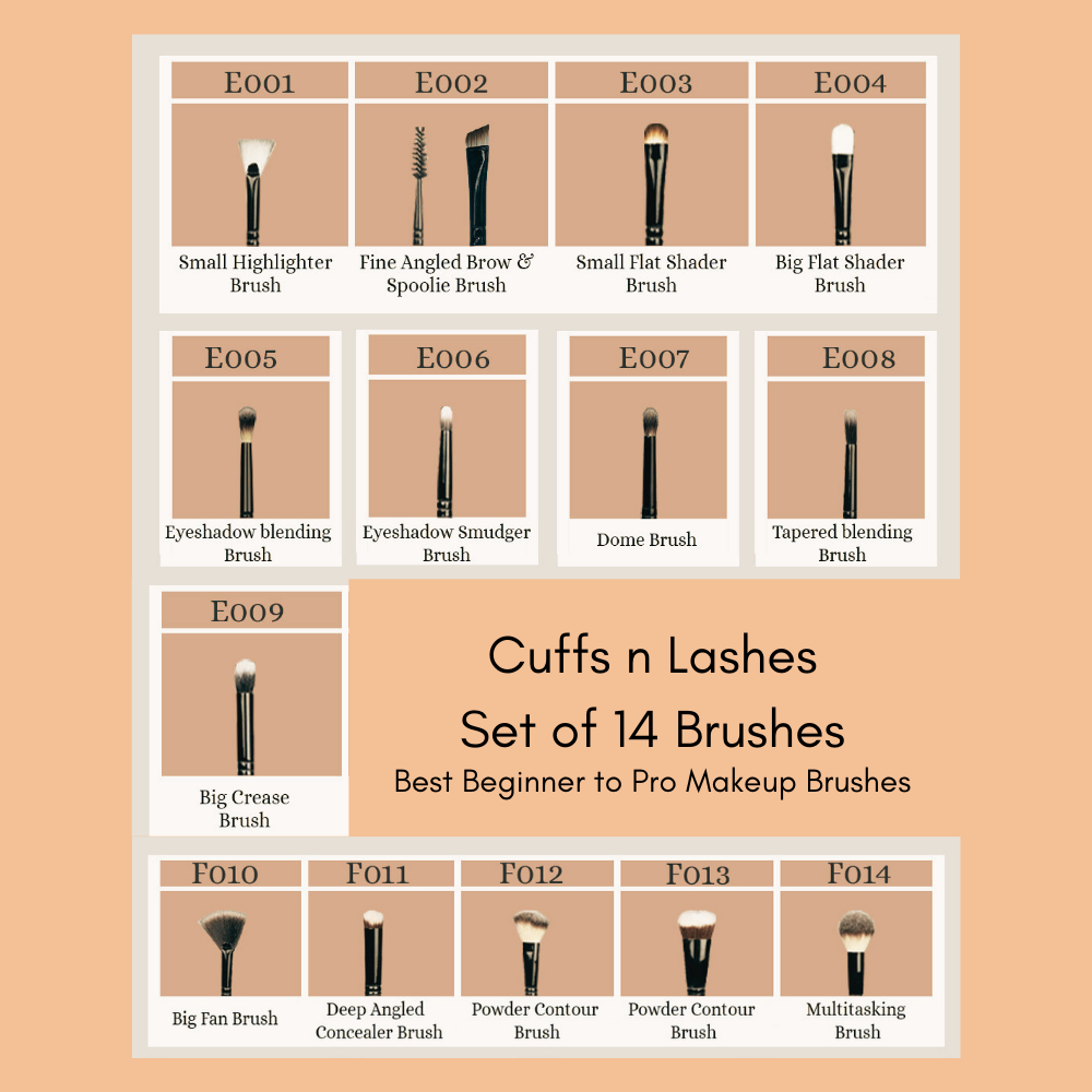 Cuffs N Lashes Makeup Brushes, F012 Contour Brush
