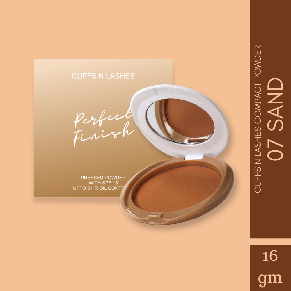 Cuffs N Lashes Perfect Finish Pressed Powder Compact with SPF 15