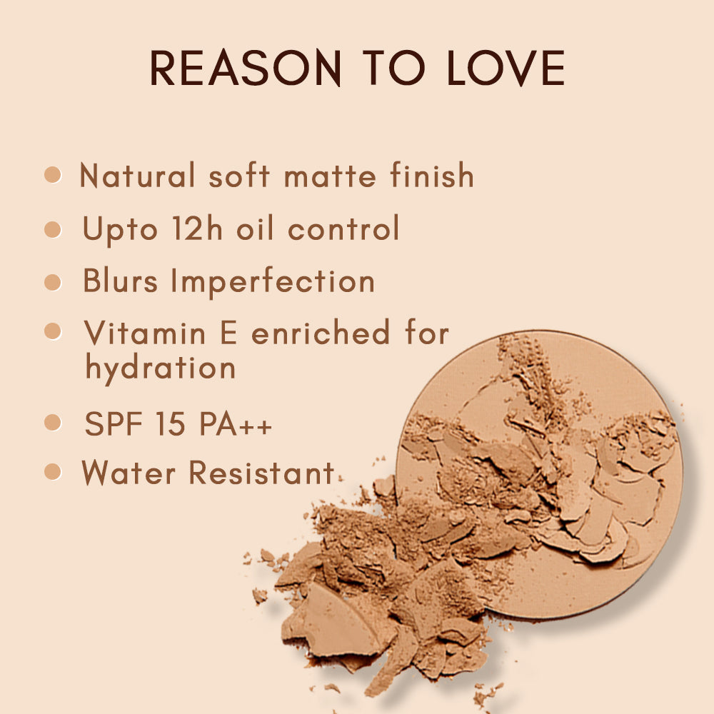 Cuffs N Lashes SPF 15 Pressed Powder – Compact for oil control and matte finish