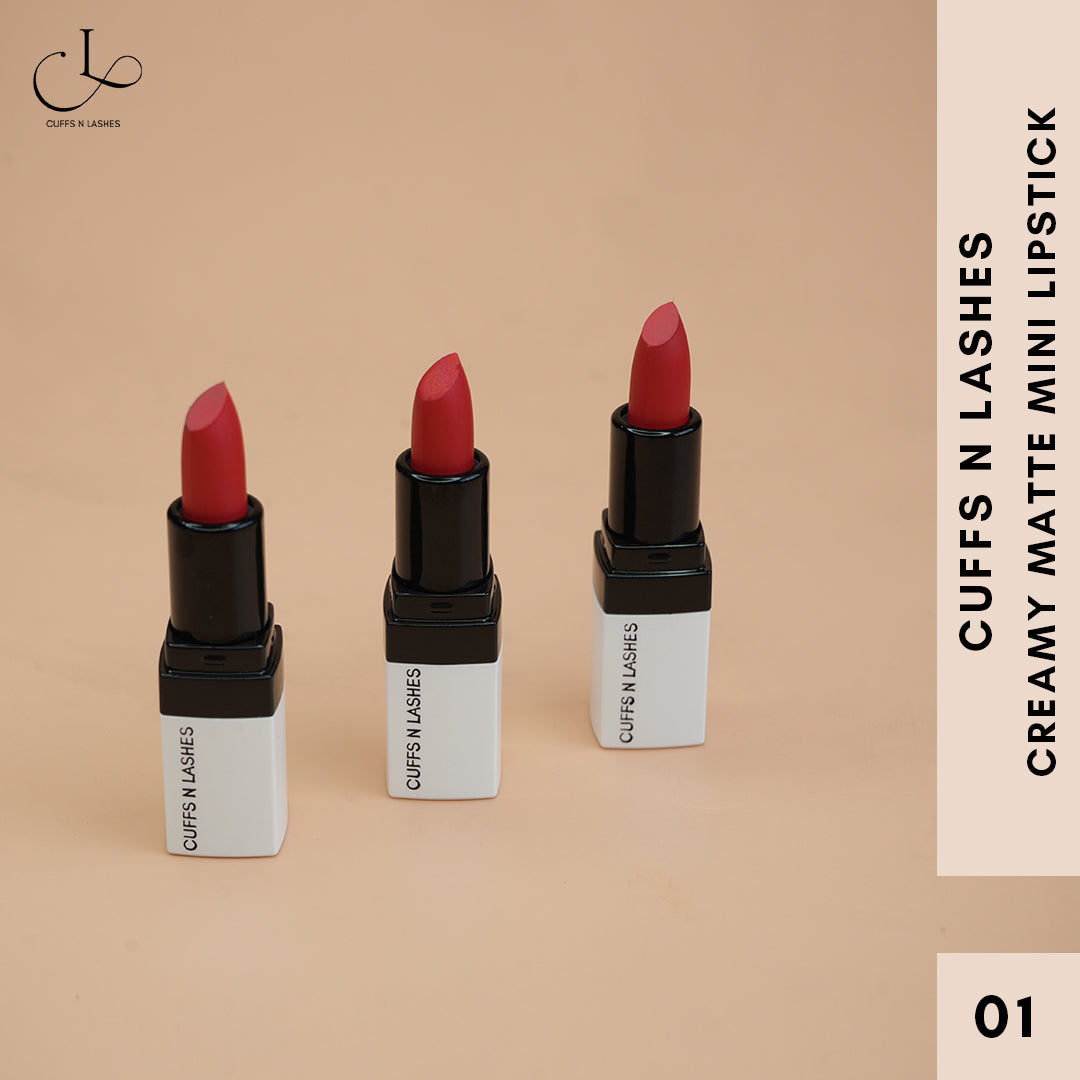 Cuffs N Lashes Doodle Lips Mini Creamy Matte Lipsticks (Set of 3)