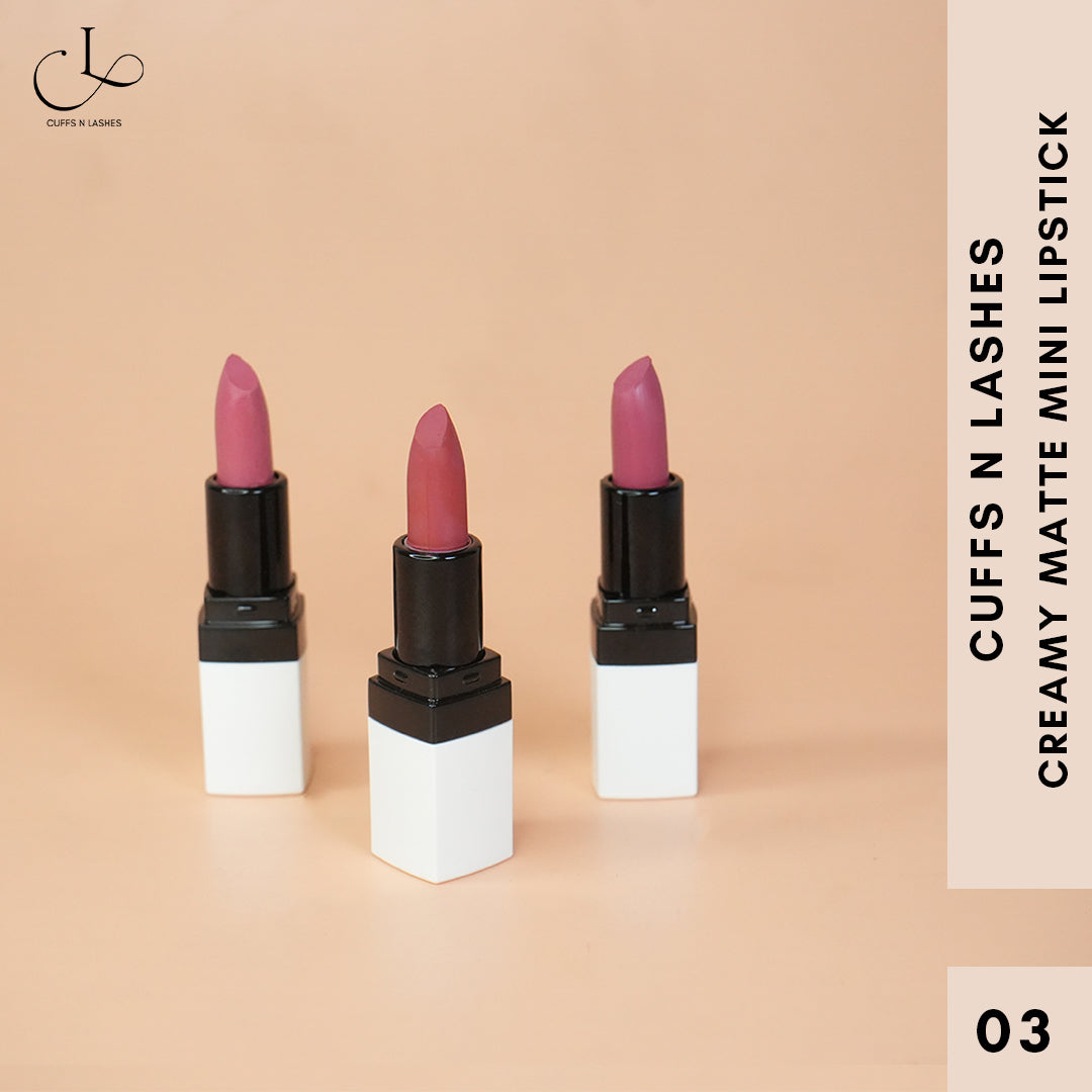 Cuffs N Lashes Doodle Lips Mini Creamy Matte Lipsticks (Set of 3)