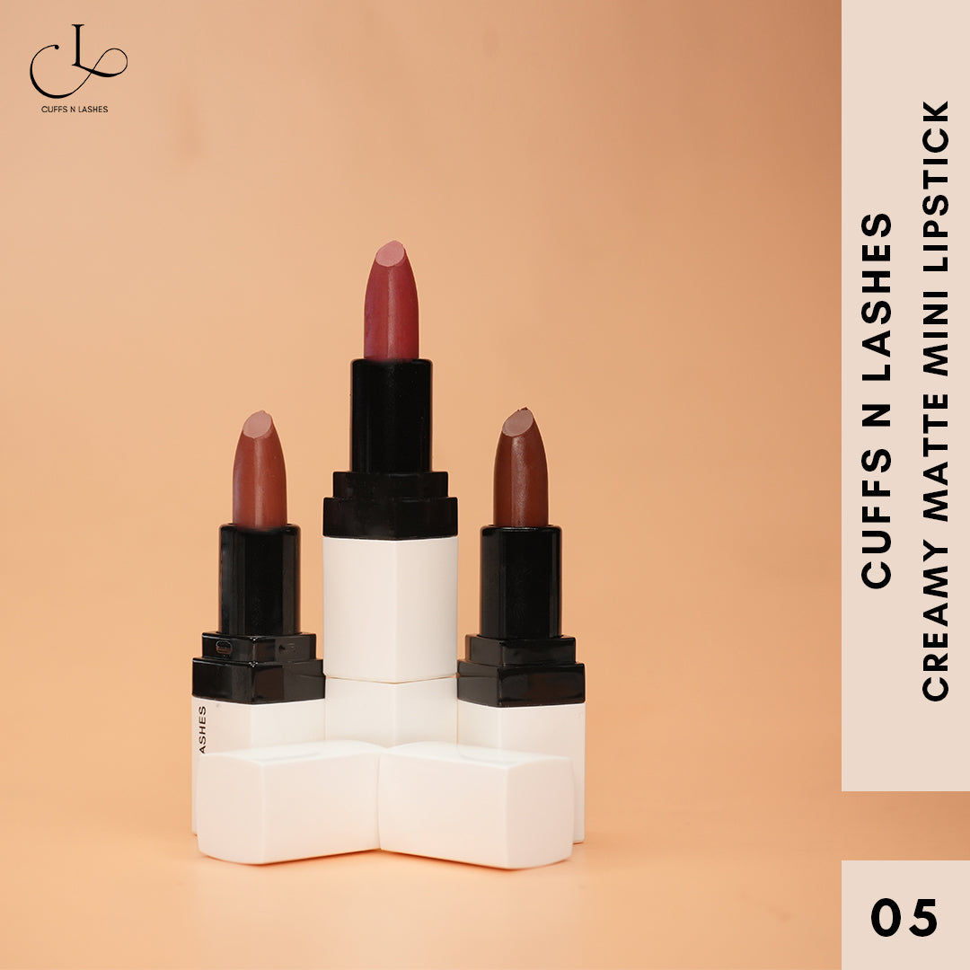 Cuffs N Lashes Doodle Lips Mini Creamy Matte Lipsticks (Set of 3)