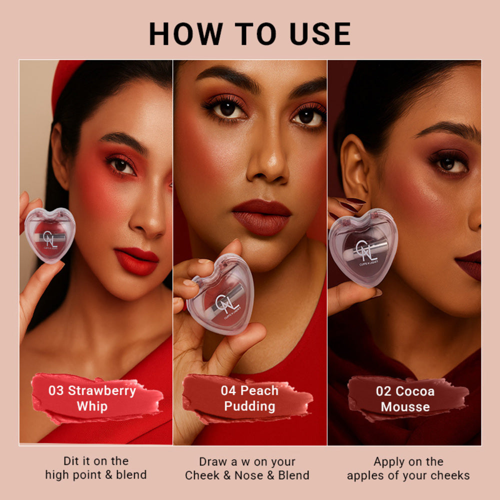 Cuffs N Lashes Sweet Heart Blurry Pudding Lip & Cheek Mud