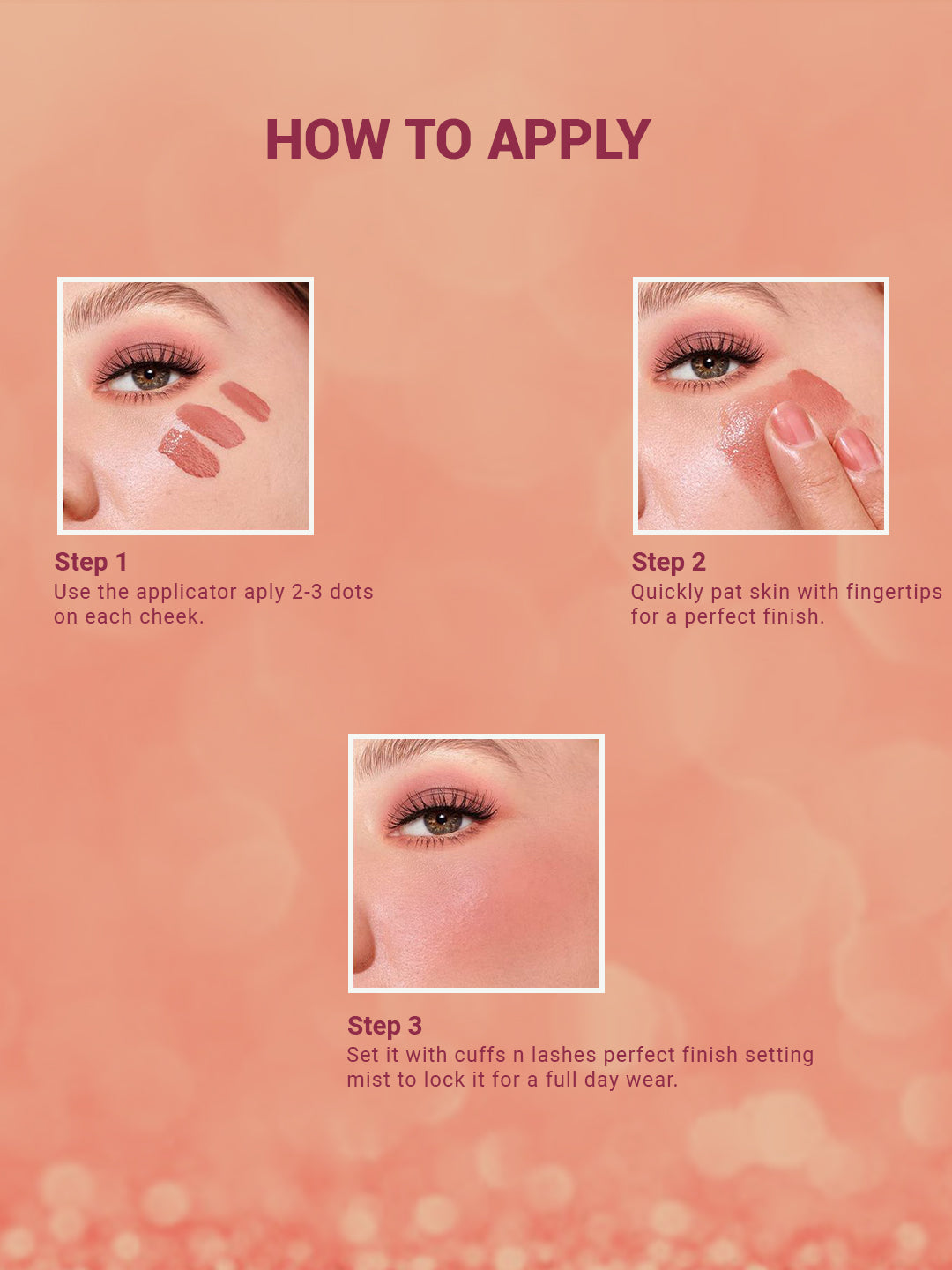 Cuffs N Lashes Afterglow Gel Blush – Lightweight Cream Blush