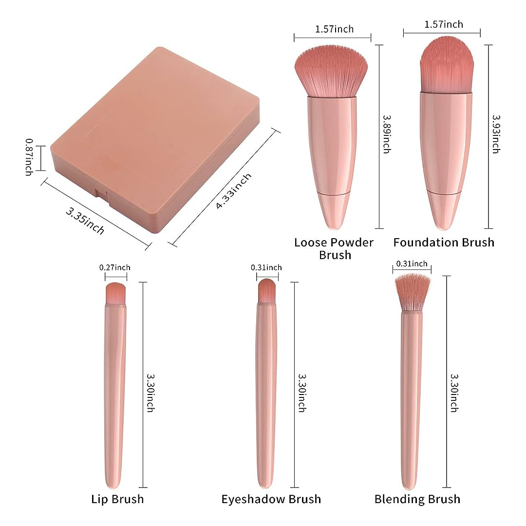 Cuffs N Lashes Mini Brush Set of 5 - Brown