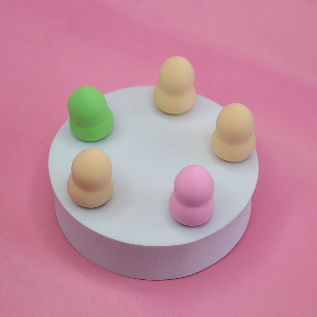 Cuffs N Lashes Mini Puff Makeup Blender/Sponge Set of 5
