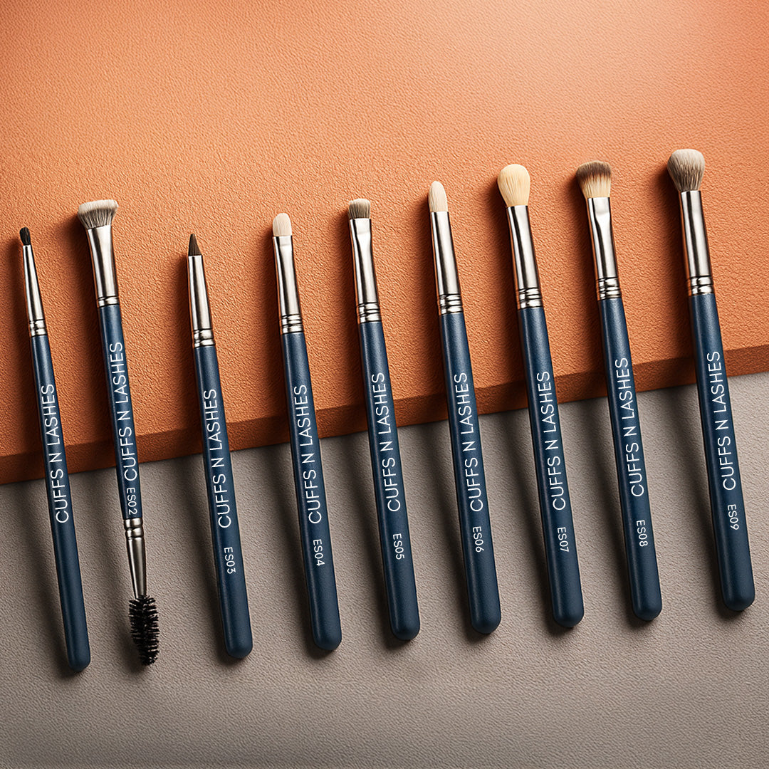 Cuffs N Lashes, The ULTIMATE Eye Brush set, Set of 9(A)